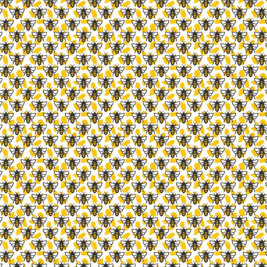 Golden Bee Brushstrokes Pattern Acrylic Sheets - CMB Pattern Acrylic